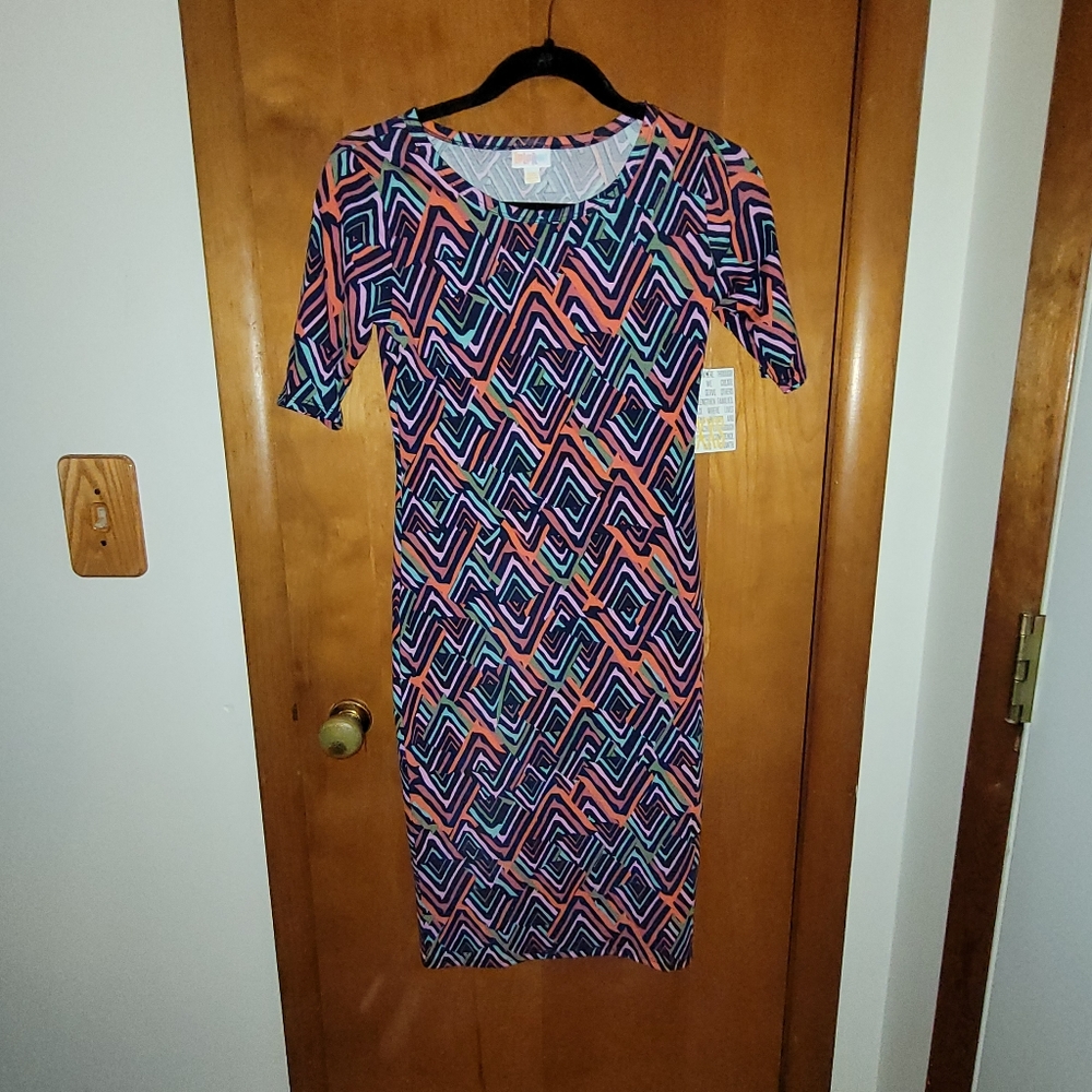 Colorful Geometric Julia LuLaRoe Dress